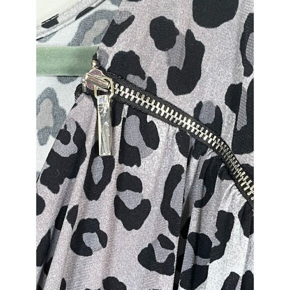 Lane Bryant Animal Print Metallic Top 22 Black Retro Western Classic Preppy 80s - Picture 5 of 11